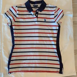 US POLO ASSN. WOMENS COLLARED SHIRT SZ MED
